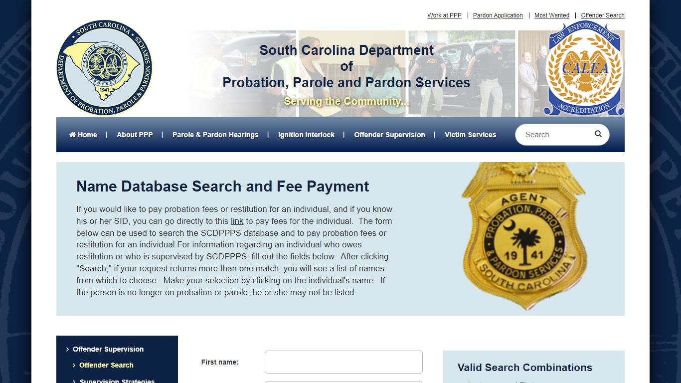 Offender Search | SCDPPPS - South Carolina Department of Probation ...